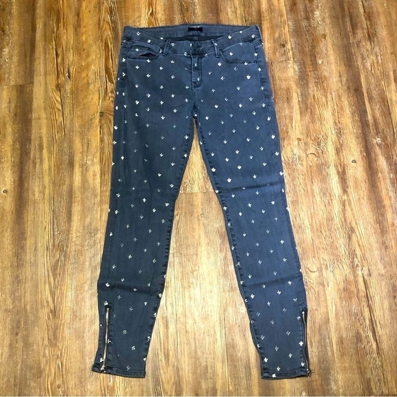 Mother Jeans Women's 28 The Looker Ankle Zip in Fleur de Love Wash - Picture 1 of 9